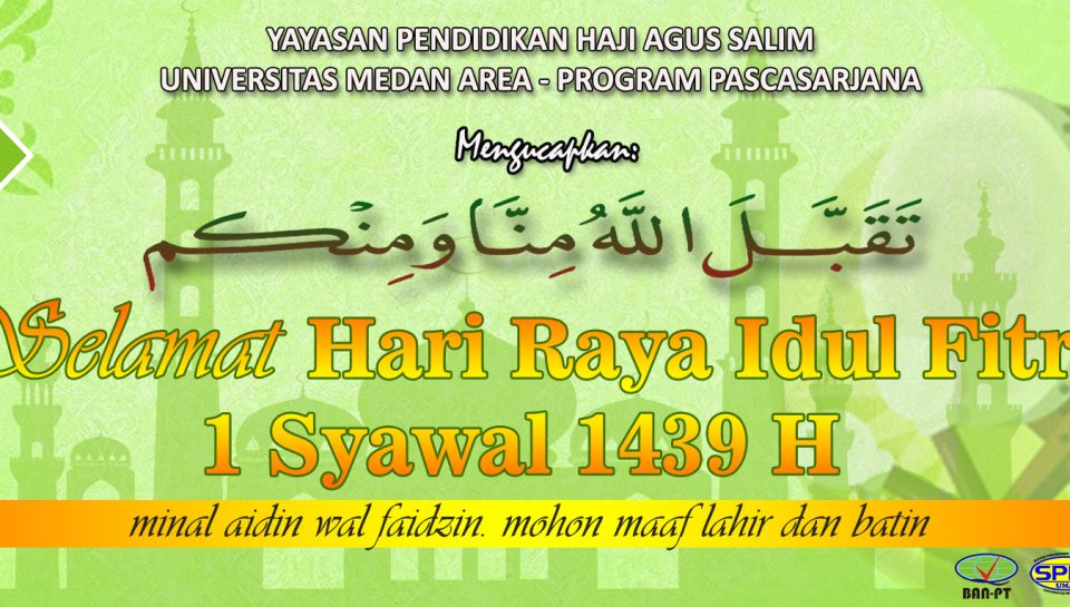 Banner - Selamat Idul Fitri 1 Syawal 1439 H