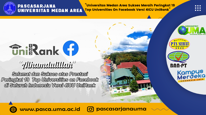 Universitas Medan Area Sukses Meraih Peringkat 19 Top Universities On Facebook Versi 4ICU UniRank