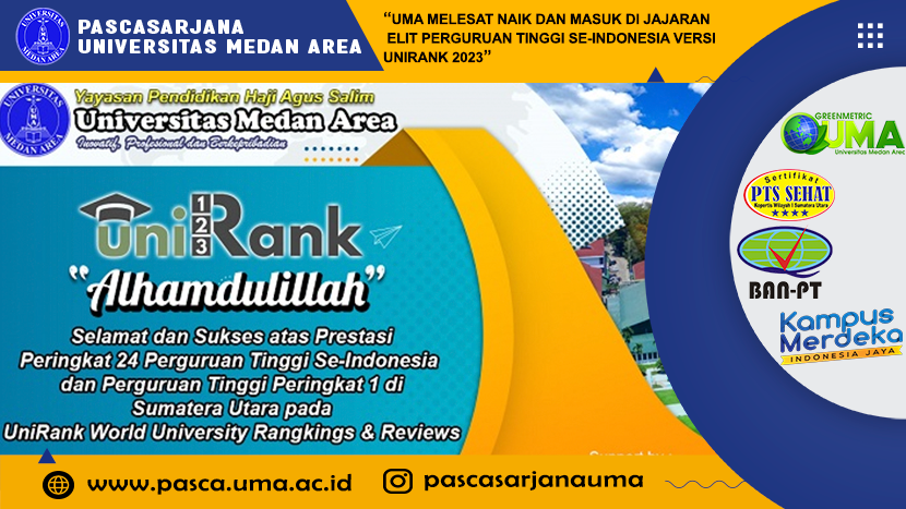 UMA Melesat Naik Dan Masuk Di Jajaran Elit Perguruan Tinggi Se-Indonesia Versi Unirank 2023