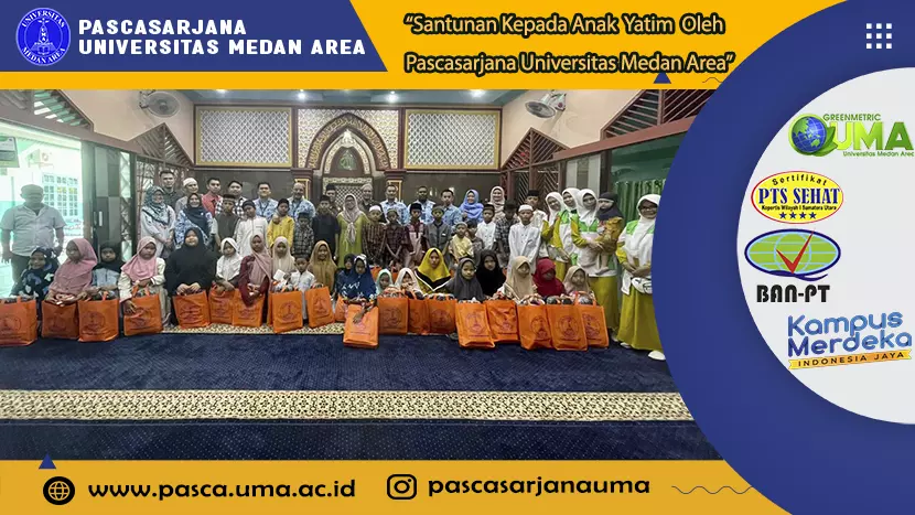 Pascasarjana Universitas Medan Area Menyantuni Anak Yatim Dari Komunitas Jum'at Sedekah Belawan